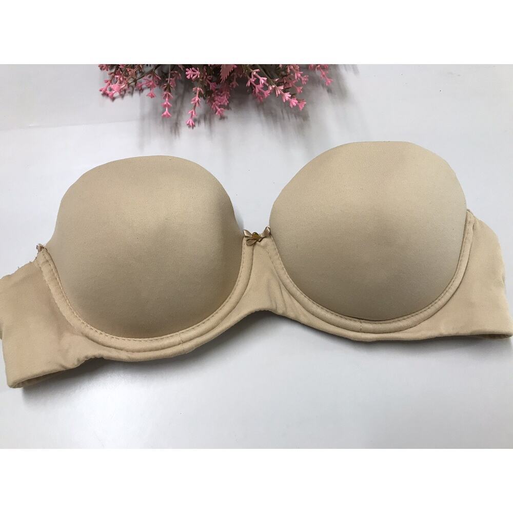 Soma Women’s Embraceable Strapless Bra Nude Tan Size 34B No Straps Underwired